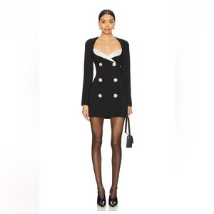 Majorelle Alexandra Mini Dress in Black and White S